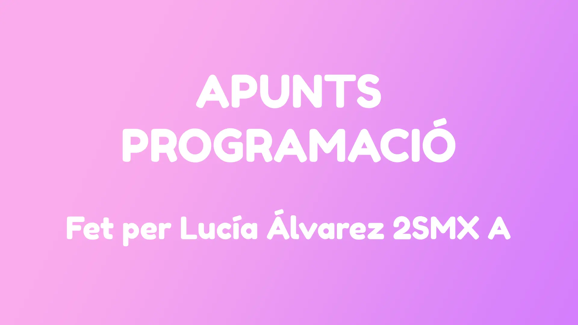 Apunt Programació